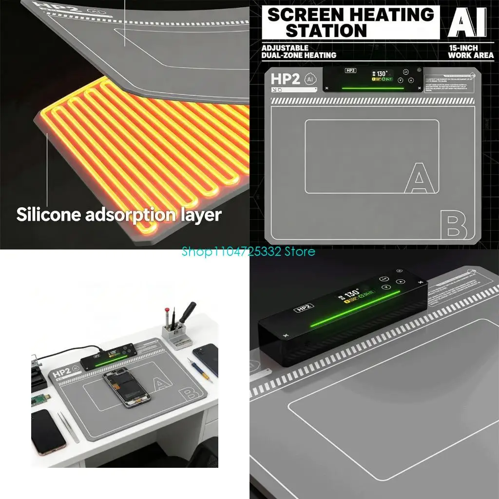 

P5EA Large Heating Plate Digital Display Heating Pad for Phone Tablet Screen Removal