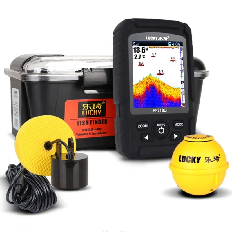 Portable  deeper smart  lucky fishfinder sonar FF718Li echo sounder camera for fishing  underwater sonar fish finder