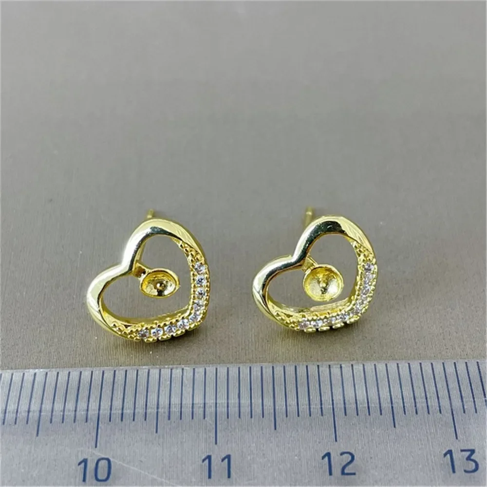 

18K Gold Color Earrings Hoops High Quality Jewelry Making Supplies Diy Findings Accessories No Pearl E171