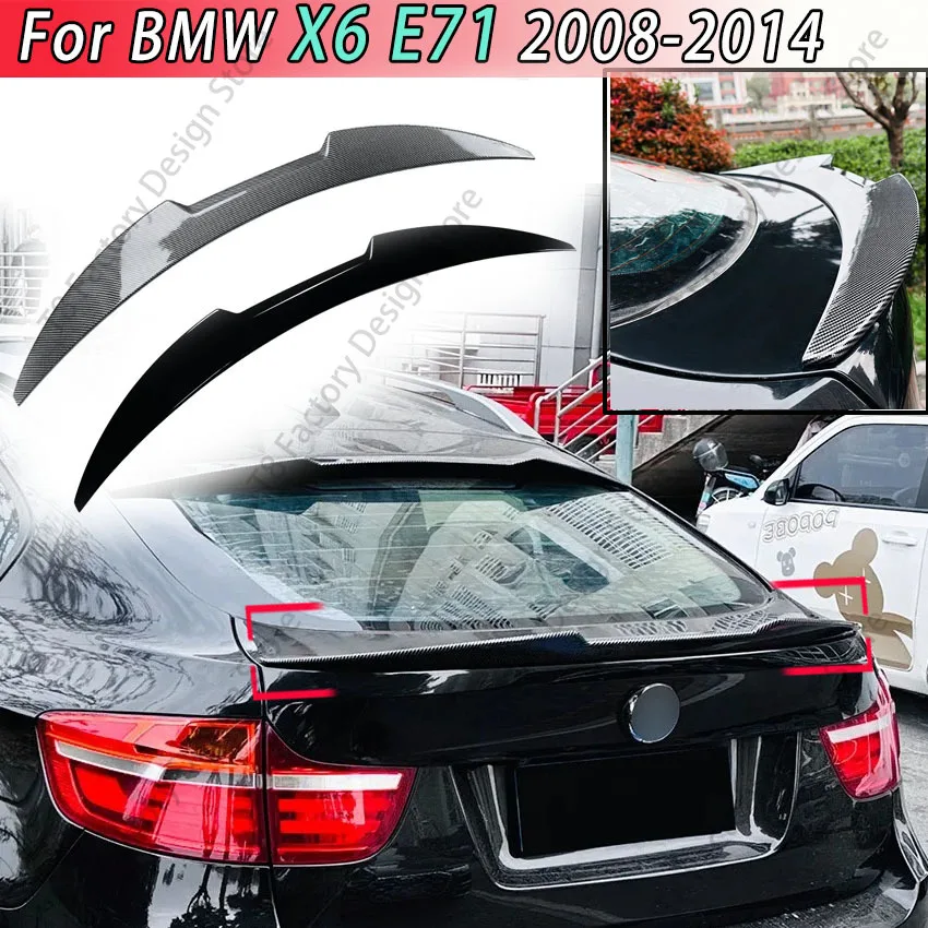 Alerón Trasero para BMW X6 E71 2008-2014, Alerón de Maletero, Alerón Trasero, Estilo de Aleta, Divisor, Accesorios para Automóviles, Kit de Carrocería, Tuning, Decoración