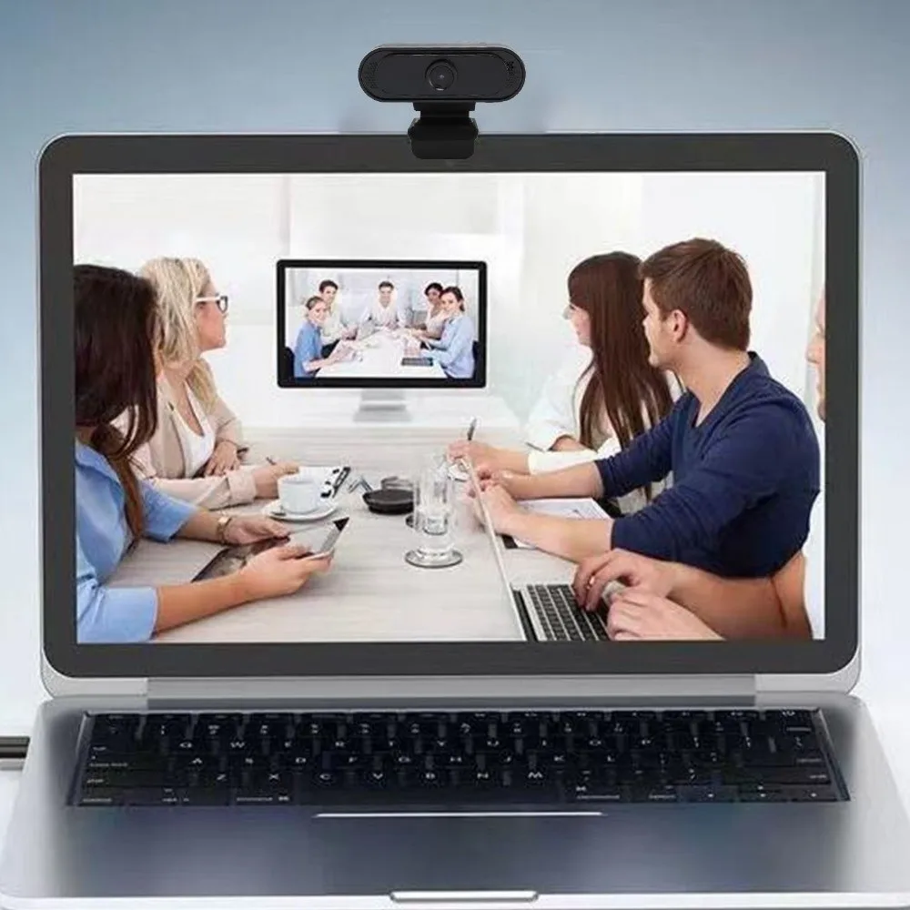 1080P HD 30FPS Webcam with Noise Reduction Microphone Manual Focus Foldable Clip Mount USB Web Camera HD Webcam for Conferencing