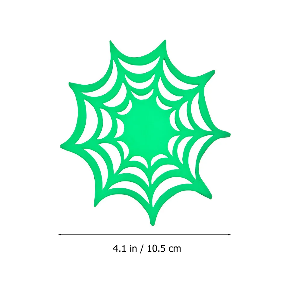 

12Pcs Luminous Silicone Heat Resistant Pot Mat Hollow Trivet Heat Insulation Pad Non-Slip Kitchen Casserole Mat Halloween Spider