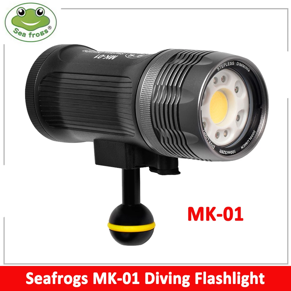 

Seafrogs MK-01 Professional Diving Flashlight Underwater Diving Strobe Light 100m Waterproof LED Photography Video Light