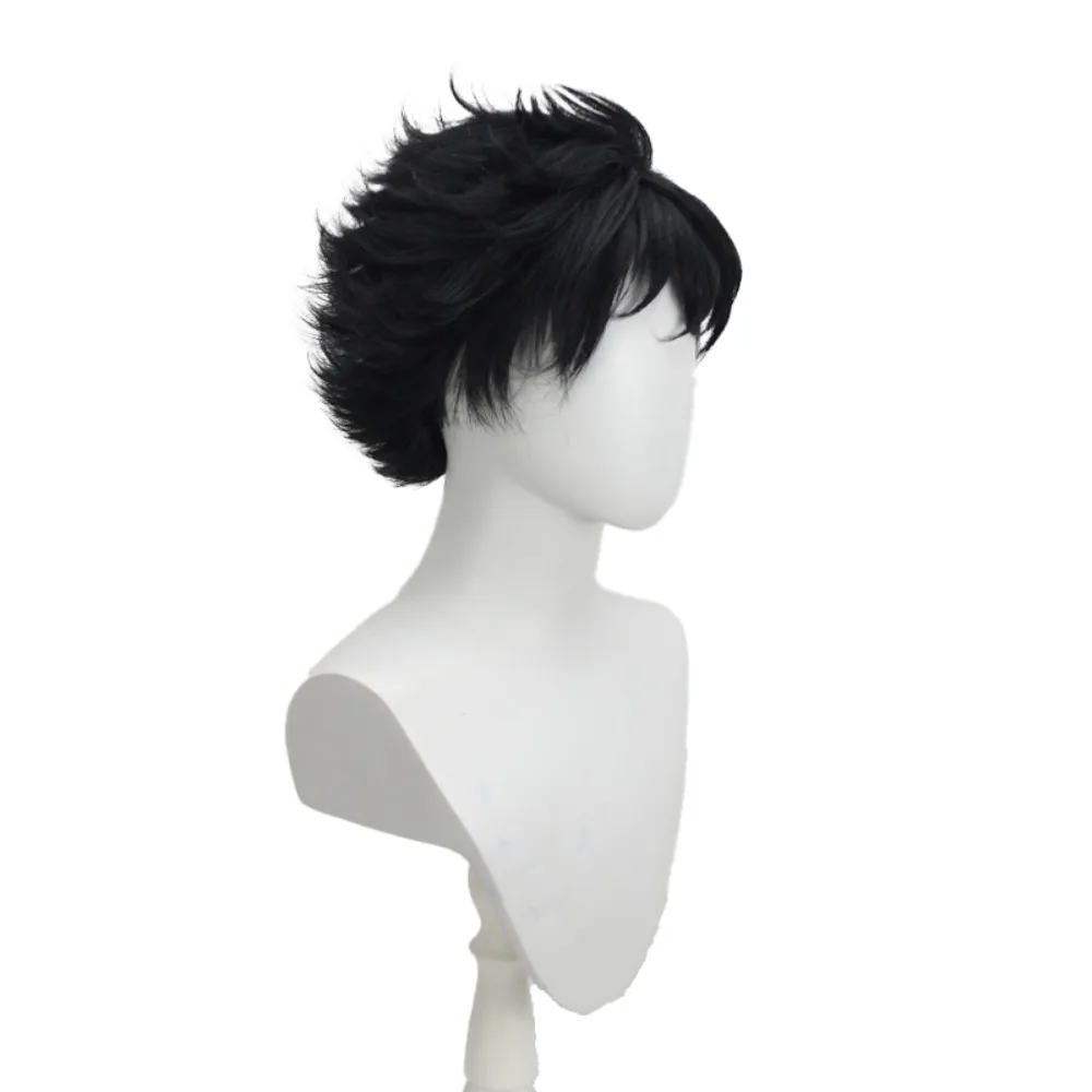 Kaito Kuroba Kaitou Kid 코스프레 가발 블랙 스파이키 애니메이션 헤어 의상