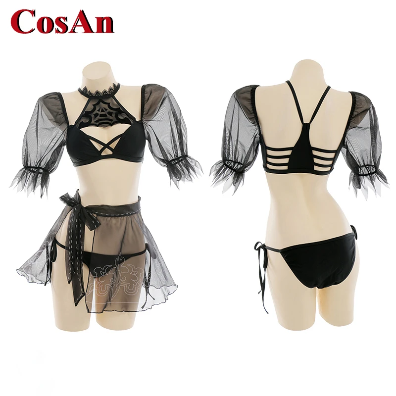 

CosAn Game NieR : Automata 2B Cosplay Costume Gorgeous Sweet Black Swimsuit Women Bikini Activity Party Role Play Clothing