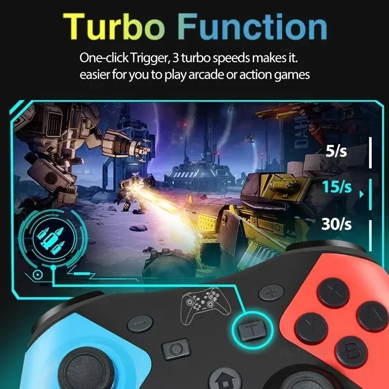 Wireless Bluetooth Controller for Nintendo Switch Pro Gamepad Compatible Switch Pro/Oled/Lite/PC/Android Joystick