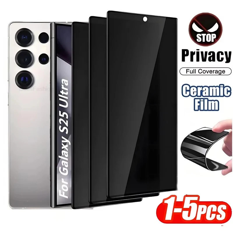1-5 Stück Matte Keramikfolie für Samsung S24 S25 Ultra S23 S22 S21 FE Plus A17 A07 A26 A36 A55 A56 5G Sichtschutz-Displayschutzfolien