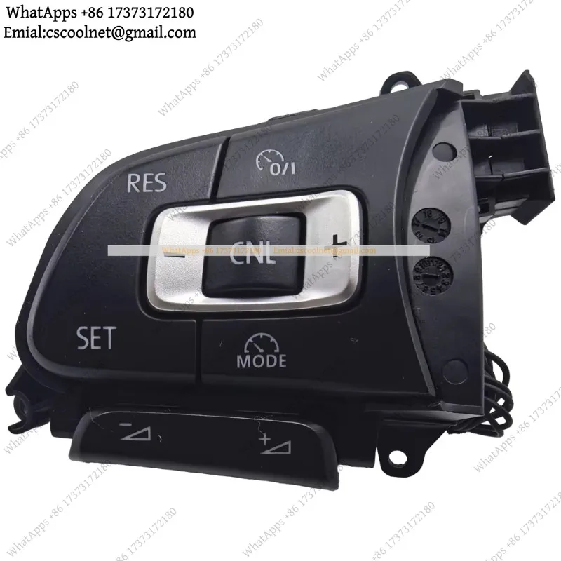 k3 Steering Wheel Control Button 5NG959442 5NG 959 442 Silver Matte Platinum for VW Tiguan MK2 CC Passat T-Roc