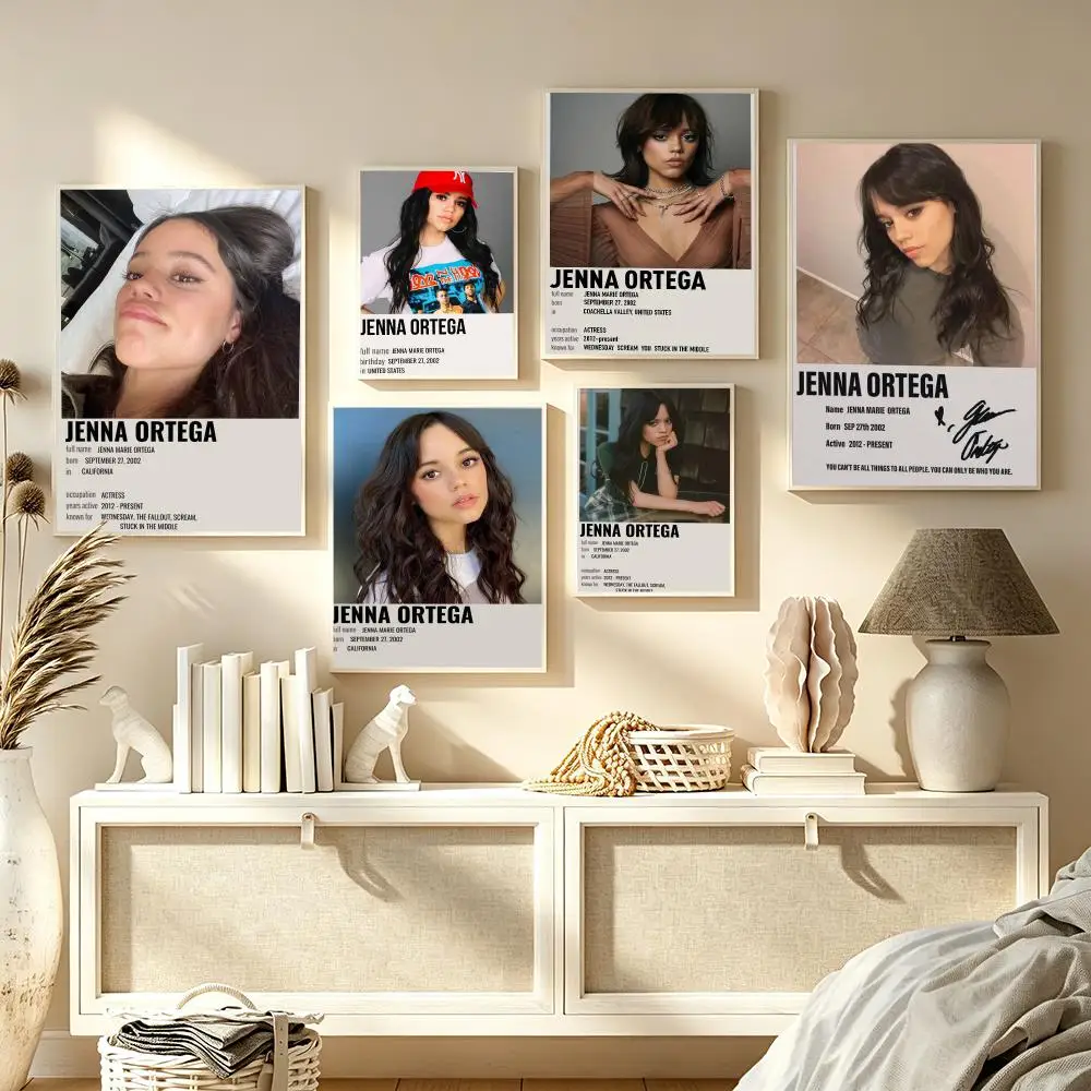 Actor J-Jenna Ortega Poster Modern  Wall Art Aesthetic Minimalist Bedroom Decor Cafe Home Gift