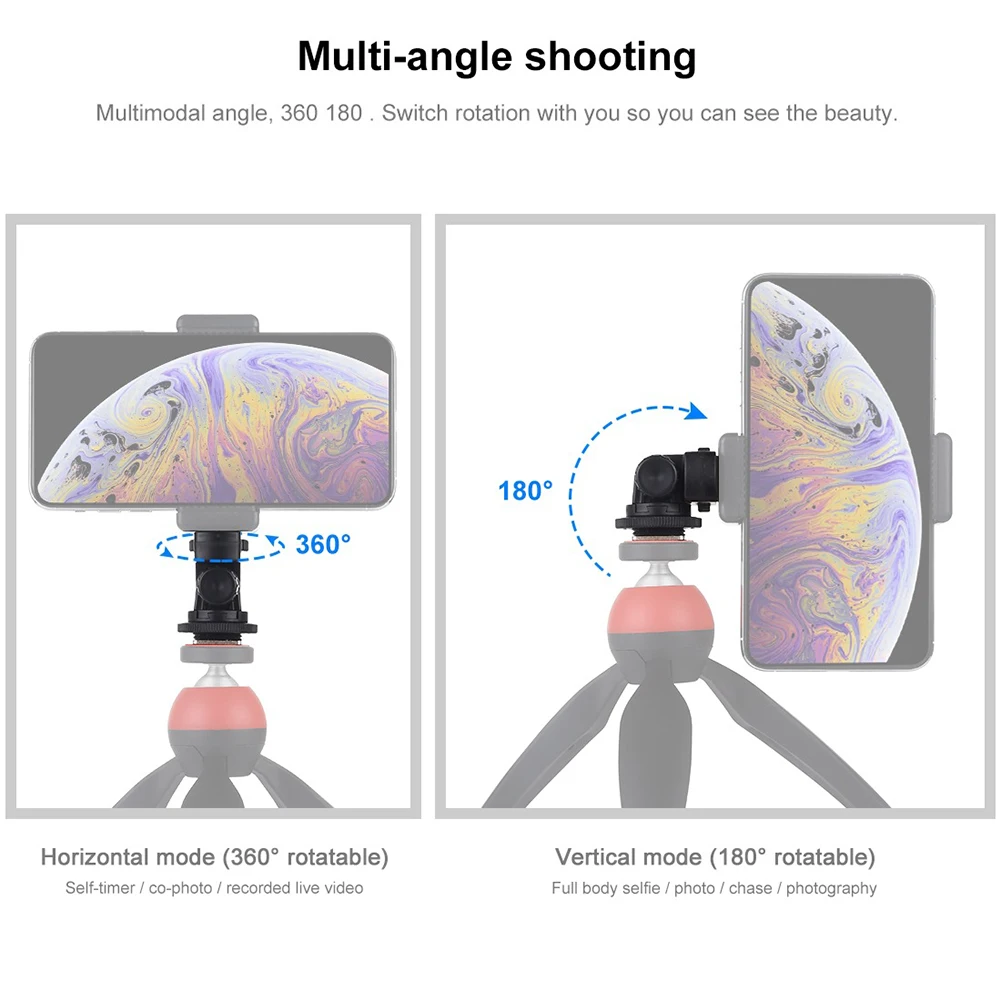 Verstelbare Hoekpaal 14 Inch Schroef Hot Shoe Mount Adapter Voor Dslr Camera Verbeteren Van Uw Verlichting En Bewaking