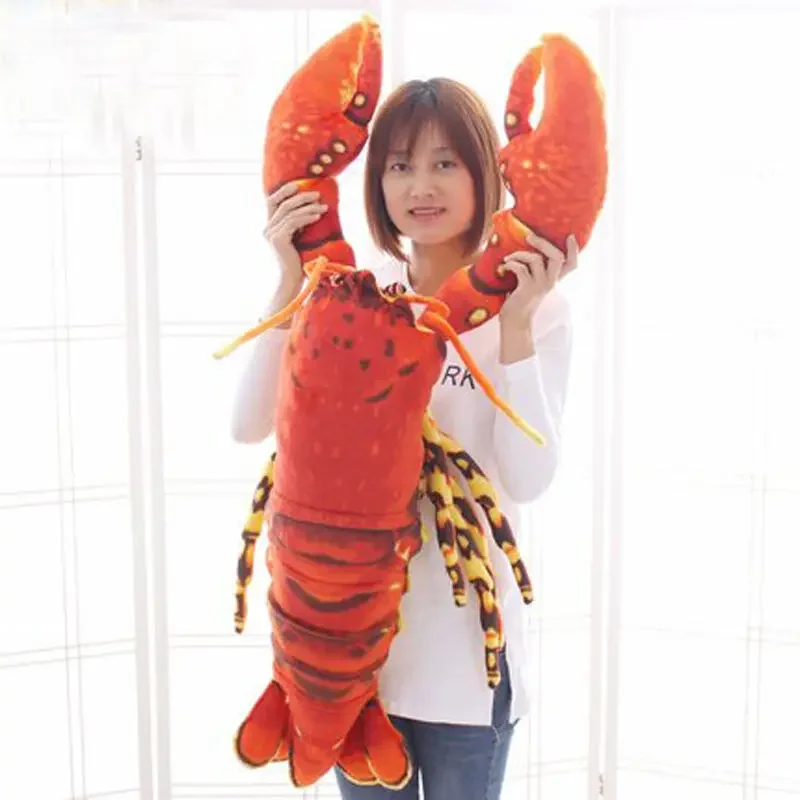 Lobster Plush Toy Doll Soft Pillow Gift 110CM Big Giant Large Stuffed Animals Toys For Children Rest