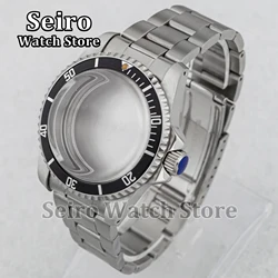 39MM Watch Case Vintage Restro Stainless Steel Oyster Strap 10bar Watchcase Arcylic Bubble Glass for SUB GMT NH35 NH36 Movement