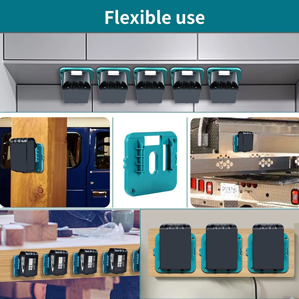 1–10 Stück Batteriehalter-Wandhalterung für 18 V Makita BL1840 BL1830, Batteriehalterung für Batteriespeicher für Lager, Fabrik, LKW – Detail 7