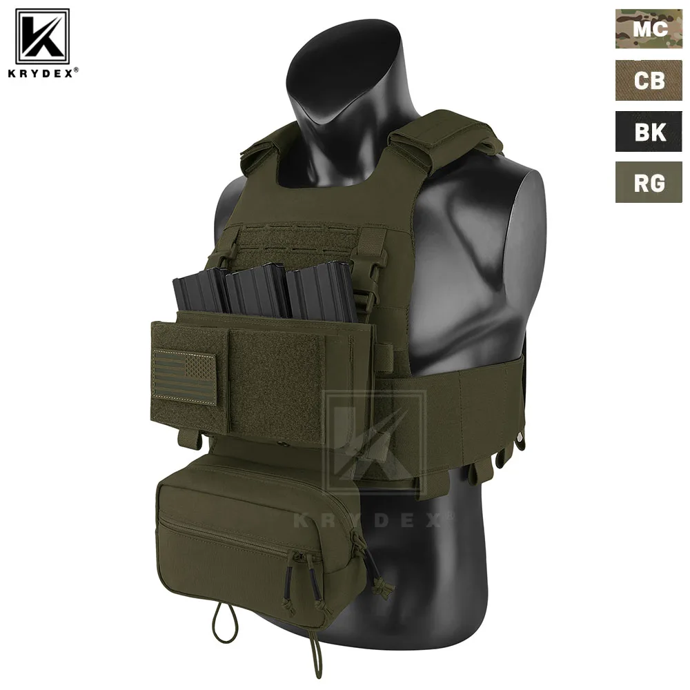 KRYDEX 500D FCS Tactical Vest MOLLE Plate Carrier Elastic Cummerbund 7.62 5.56 Mag Pouch Lightweight Hunting Outdoor Man Vest