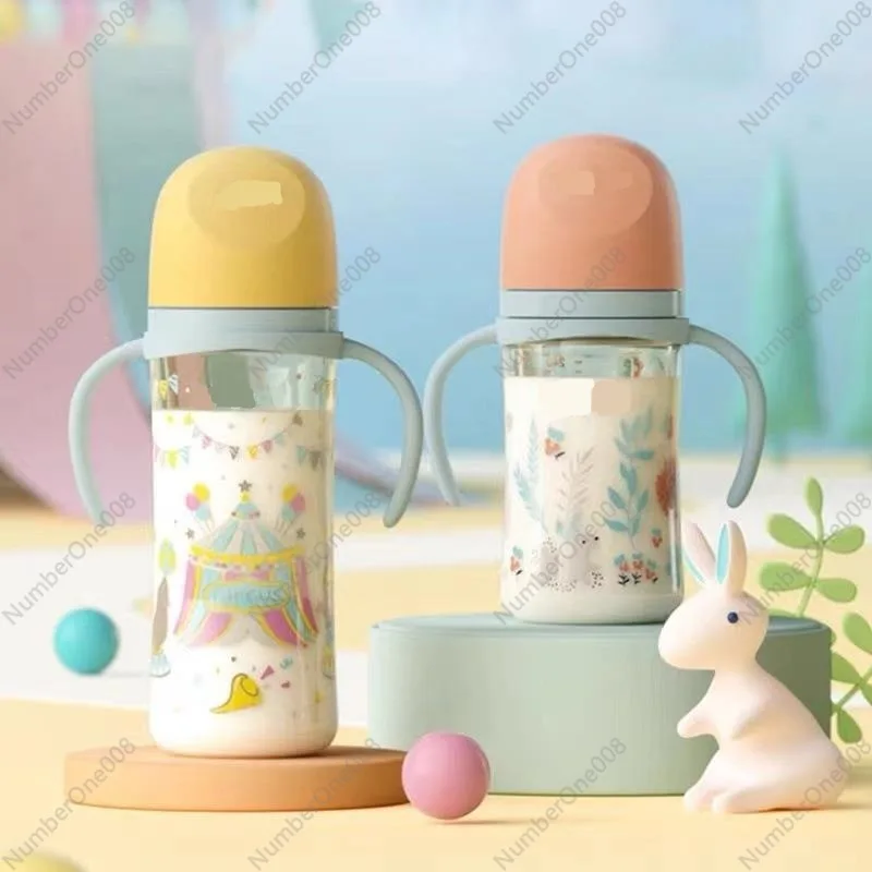 Suitable for Pigeon Three Generations of Wide Caliber Painted PPSU Milk Bottle Nipple Natural Smooth Suction Feeling