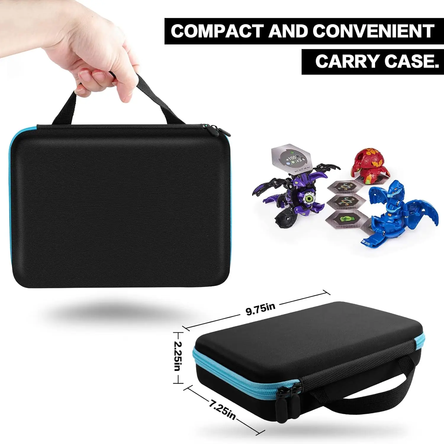 Case Compatible with Bakugan Armored Alliance Collectible Action Figures. Toy Storage Organizer for 15 Pieces BakuCores Box Only