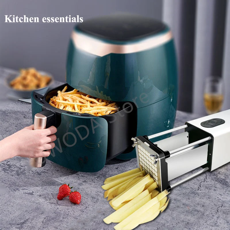 Stainless Steel Potato Slicer Potato Cutter French Fries Cutter Machine Electric Vegetable Cutting Machine 110V-240V