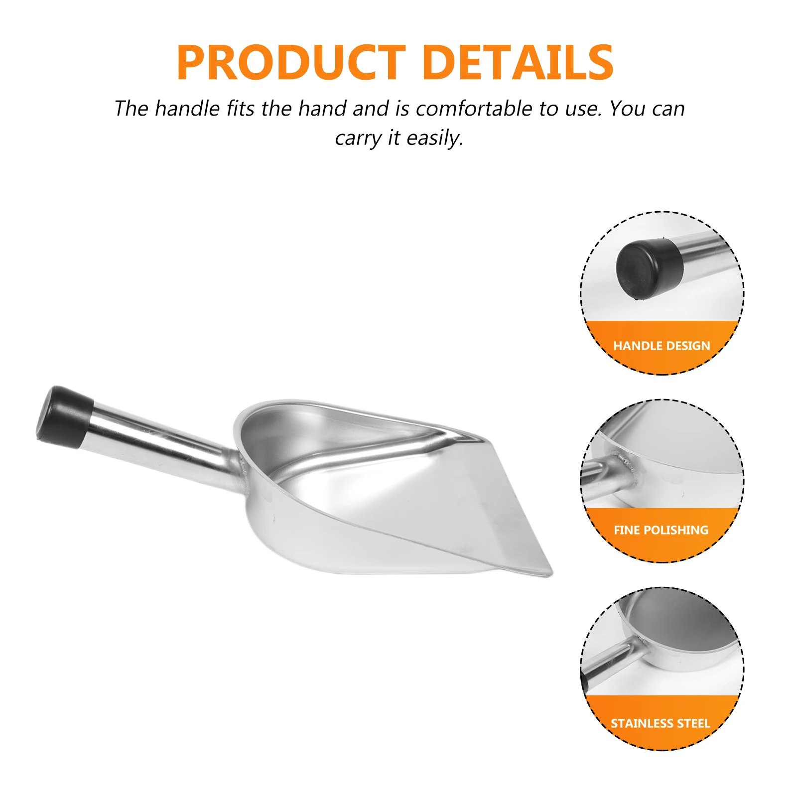 

Stainless Steel Dustpan Thickened Handheld Shovel Garbage Small Metal Scoop Kitchen Outdoor Heavy Duty Pans Practical Durable