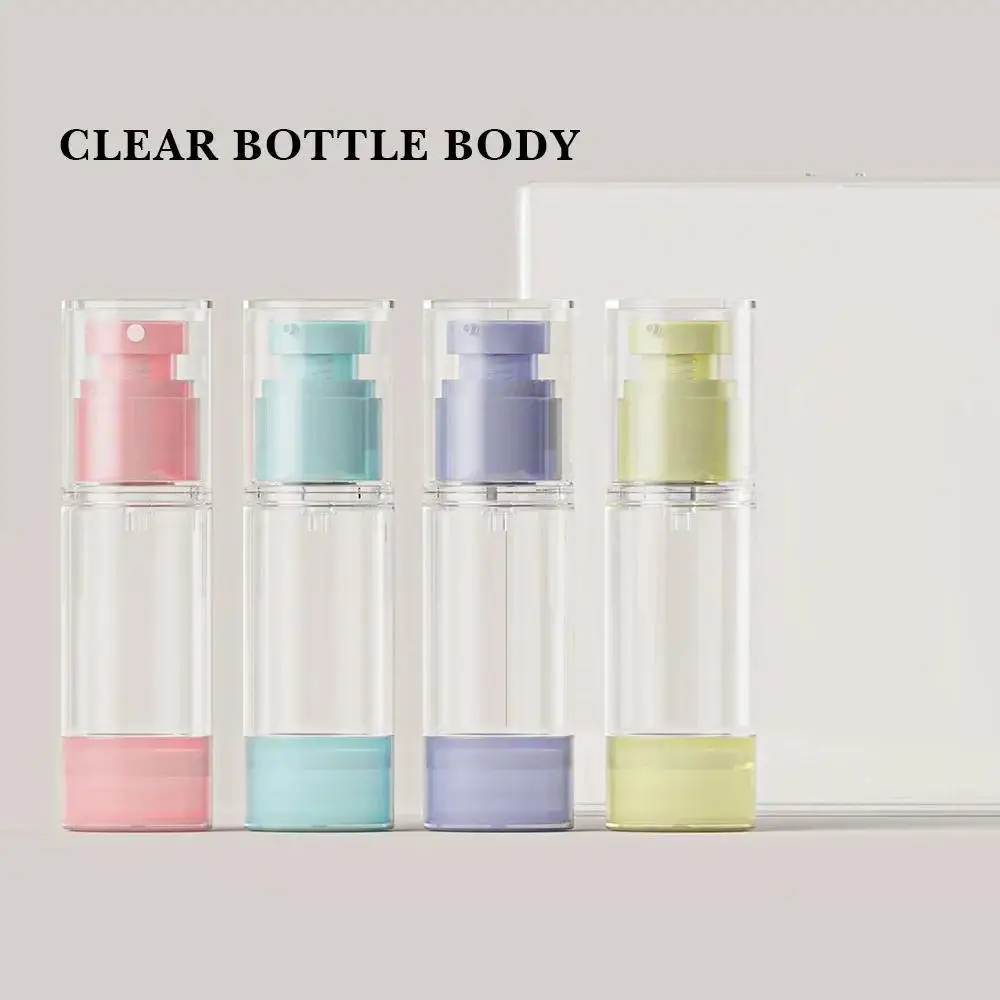 4pcs Airless Refillable Bottles Set, Vacuum Spray Refillable Bottle Lotion Cosmetic Dispenser Travel Portable Hydration Bottle
