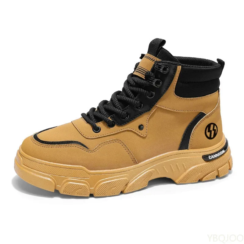 

Fipatbu Men's Winter Boots Waterproof Safety Shoes Lightweight, Warm, and Comfortable Leather Men's Outdoor Shoes