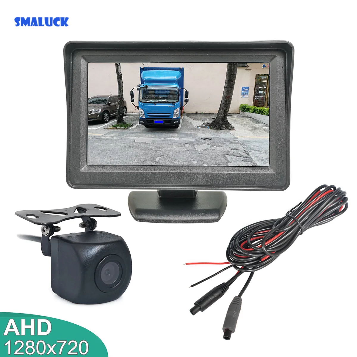 

SMALUCK 1280*720 4.3inch AHD Rear View Car Monitor Vehicle Reverse Backup Starlight Car Camera Video Parking System