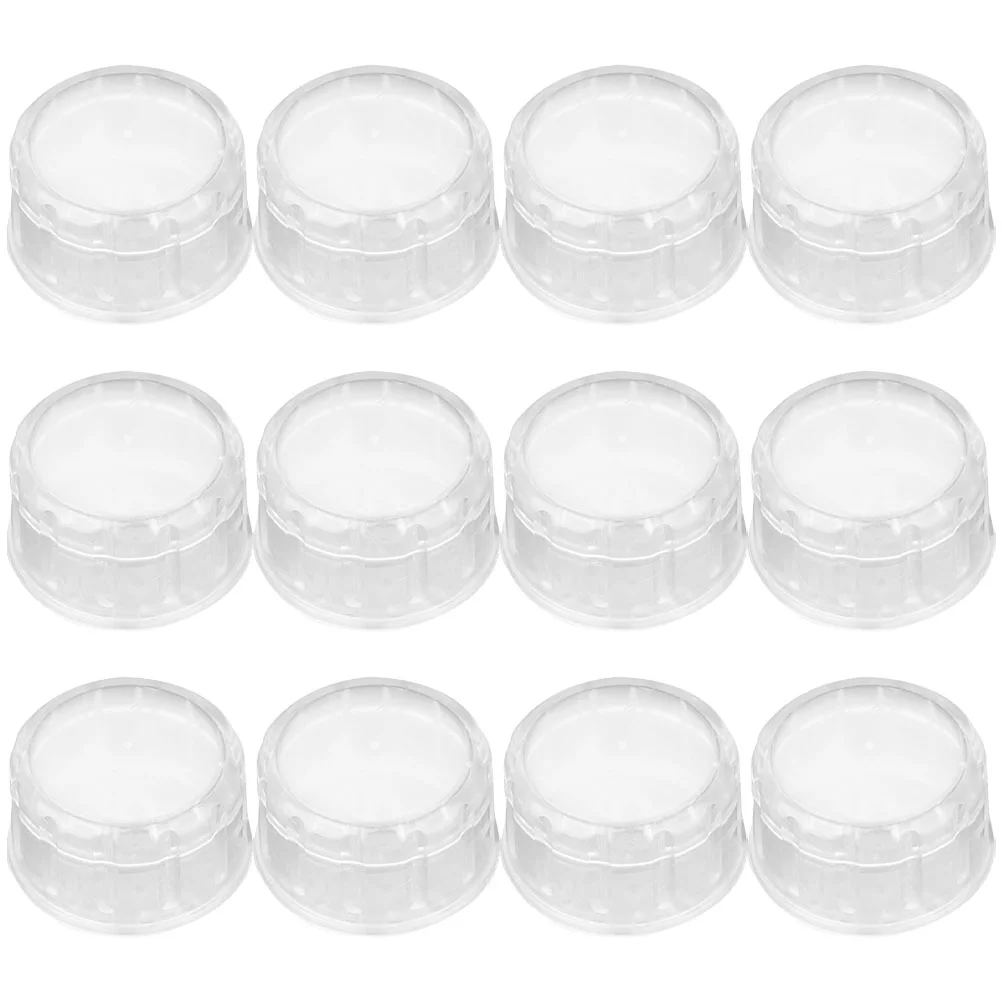 

12 Pcs Shake Cup Lid Reusable Shaker Lids Press Cover Chili Paste Jar Juice Clear Plastic