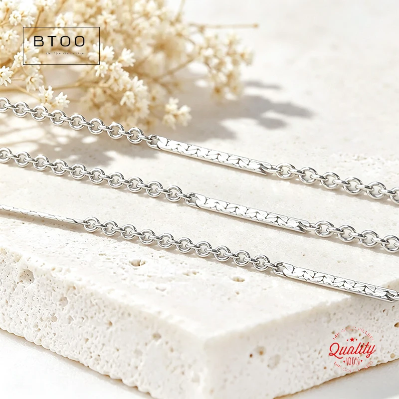 925 Sterling Silver Cable Anchor Chain Necklace Chain 1.38MM Chain Necklace Silver jewelry Minimalist Silver Chain DIY Jewelry