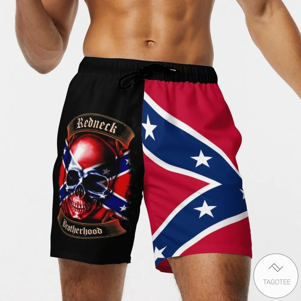 

Men's Trendy Color-block Skull Pattern Swim Trunks Beach Vacation Casual Quick-dry Shorts
