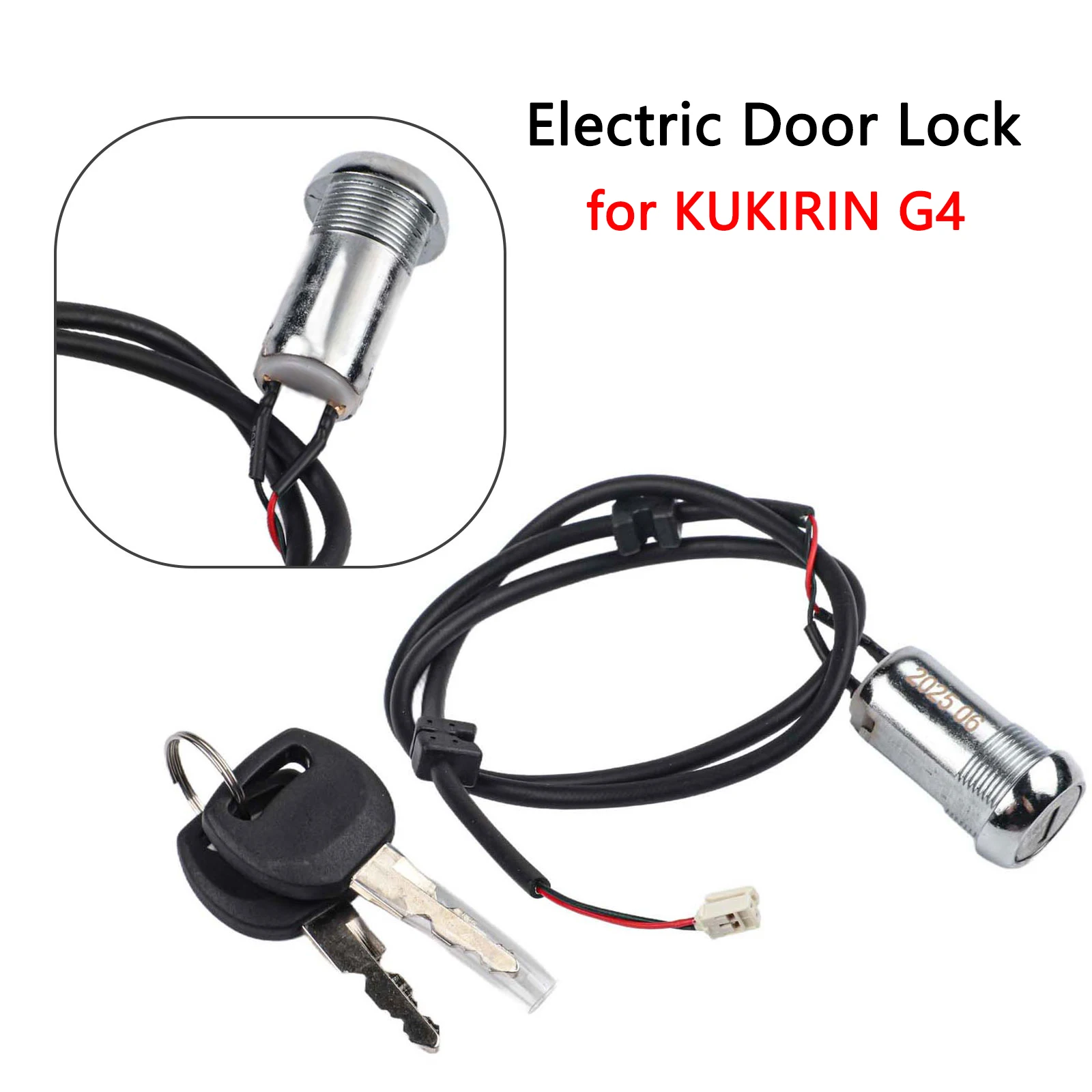 2-Key Waterproof Electric Lock - For -Kukirin G4 Electric Scooter (Lock Core Accessory) Sturdy Locking Mechanism