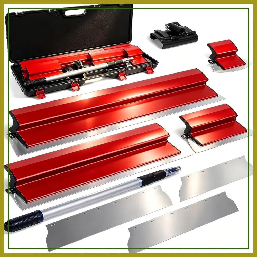 

Drywall Skimming Blade Set 12" 22" 32" Stainless Steel with Adjustable Handle 35"-78"