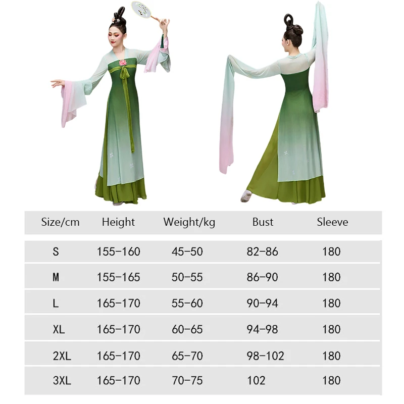 Women Classical Dance Costume New Arrival Ultra Fairy Sleeve Gradual Drifting Outfit for Dance Central Opera Art Exam