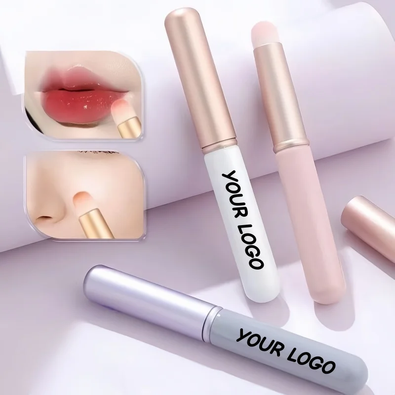 

【Логотип на заказ】50 шт. индивидуальная многоцветная деревянная ручка с крышкой кисть для макияжа мелкая партия оптовая продажа с фабрики