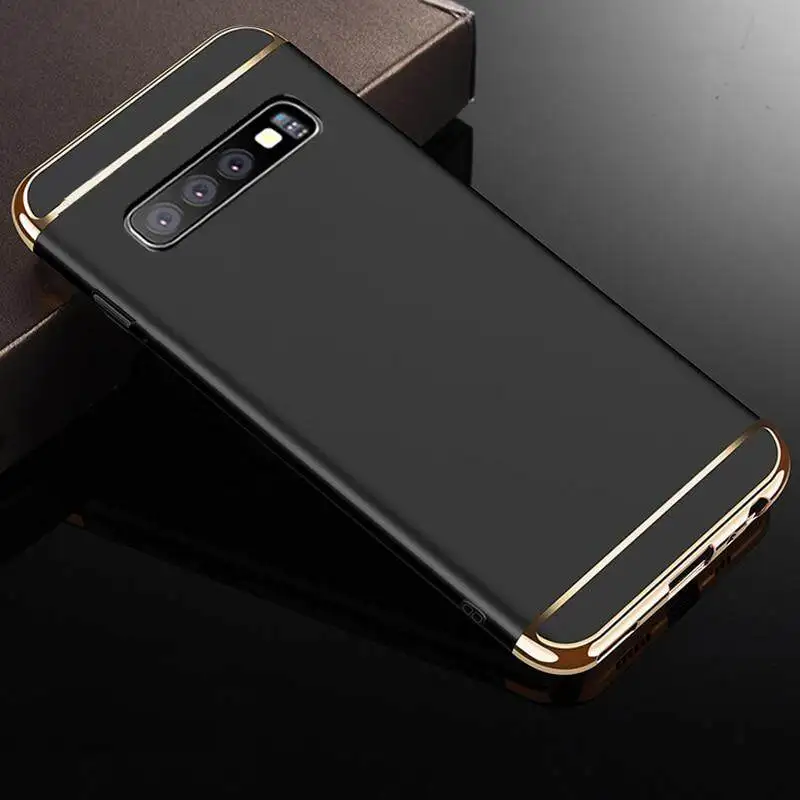حافظة لهاتف سامسونج جالاكسي S21 S20 S10 Plus Ultra S10e، حافظة فاخرة 3 في 1، غطاء صلب فائق النحافة، غلاف قابل للإزالة