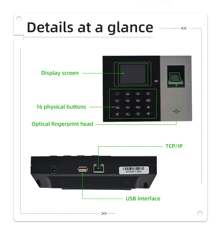 008 001 Cloud Based Real Time Download Upload Time Recording Biometric Attendance Machine With Fingerprint