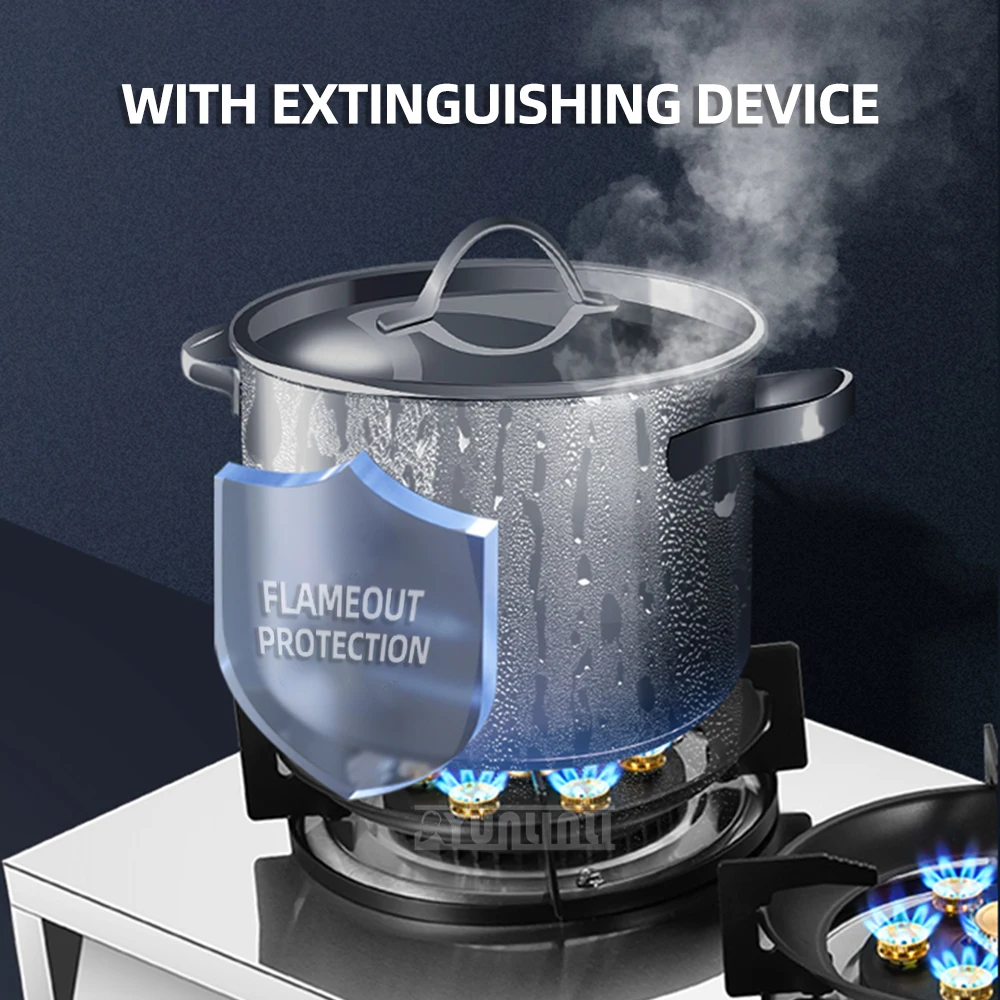 Stainless Steel Gas Stoves Cooktop Estufas De Gas De Cocina Gas with Flameout Protection Device