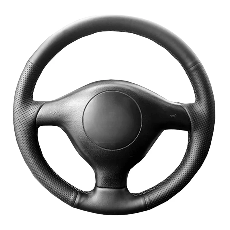 

Customized DIY Car Steering Wheel Cover For Volkswagen VW Golf 4 Passat B5 Seat Leon Polo Black Leather Braid For Steering Wheel