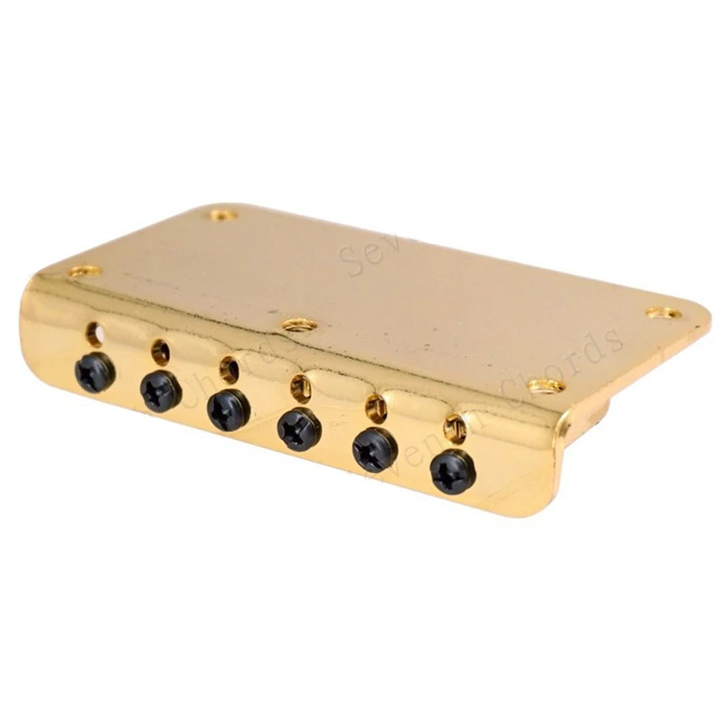 Ein Satz silber-goldener E-Gitarrensaiten, Sattel, Top-Load-Hardtail-Brücke, Zubehör für Musikinstrumente – Detail 5