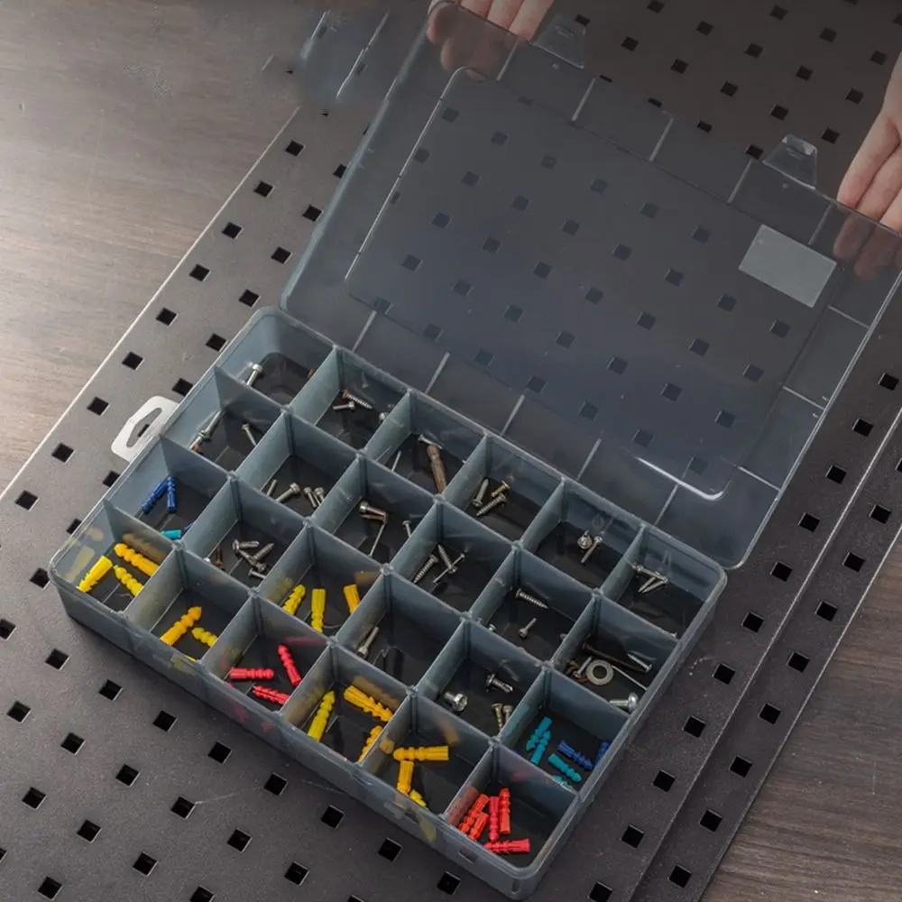 Plastic 1 PCS Adjustable Packaging Transparent Slots Component Case Tool Storage Box Organizer Box Parts Box