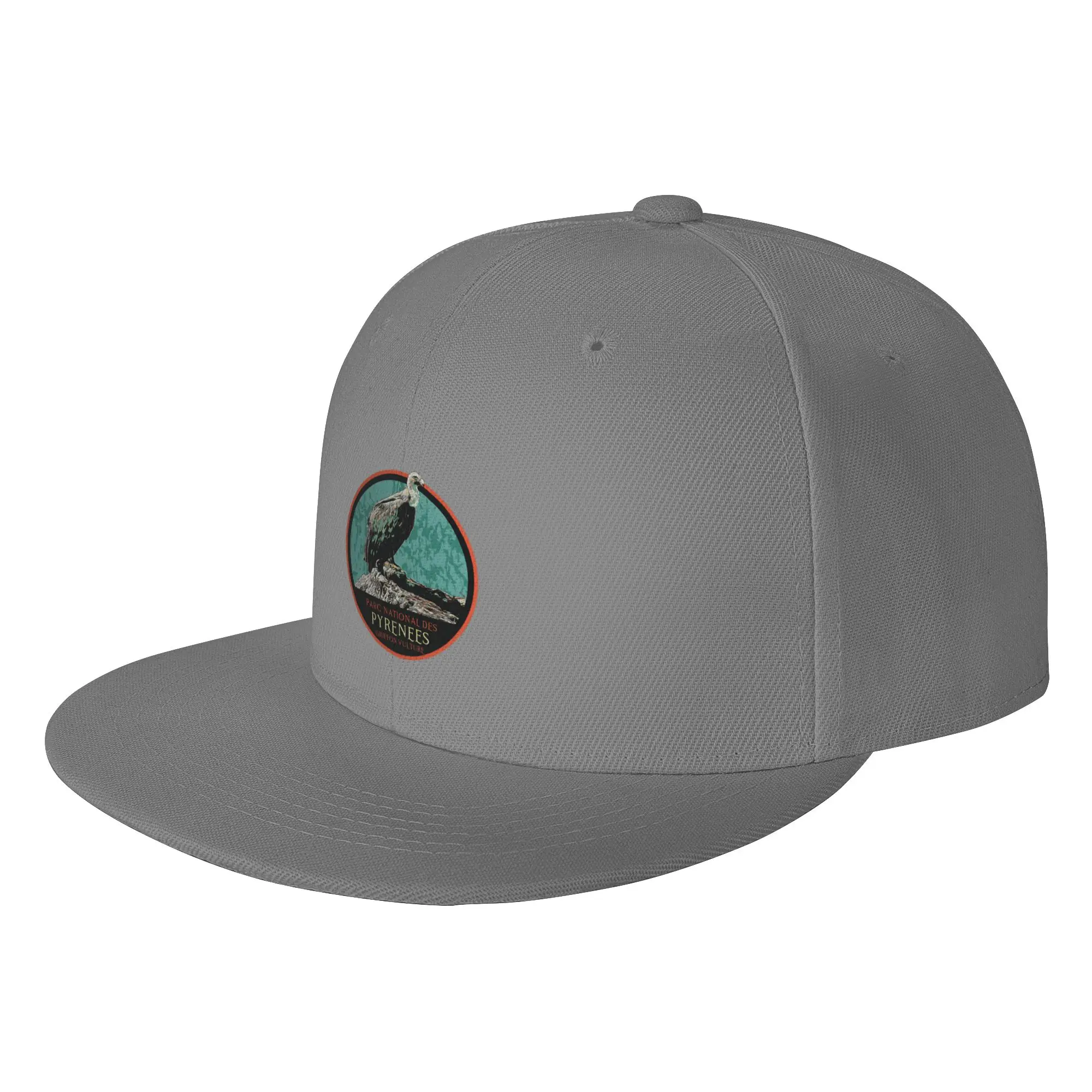 Fashion Pyr n es national park France  Europe hiking  vintage travel decal  european vulture Flat Brim Sun Hat  Commuting Cap
