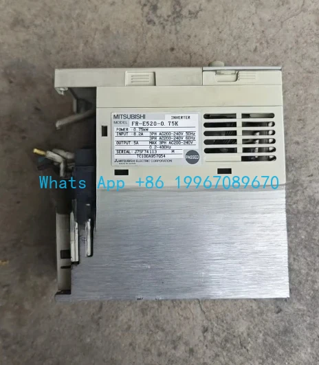 

Used FR-E520-0.75K inverter, tested OK