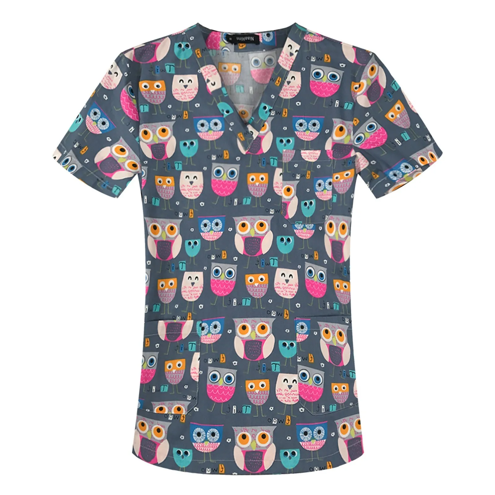 

Animal Printing Surgery Clothes Cotton Medical Clothing Medical Scrubs Dental Nursing Uniform Surgical Shirts With Pockets