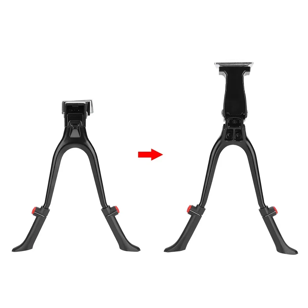 Center Mount Double Leg Height Adjustable Bike Kickstand Stand Fits 24-28 Inch Bicycle