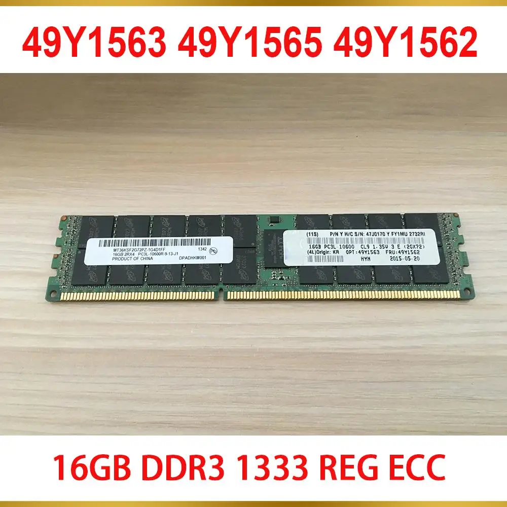 

1PCS Server Memory For IBM X3650 M2 M3 M4 X3550 M4 M3 X3400 M2 X3850 X3950 X5 49Y1563 49Y1565 49Y1562 16GB DDR3 1333 REG ECC