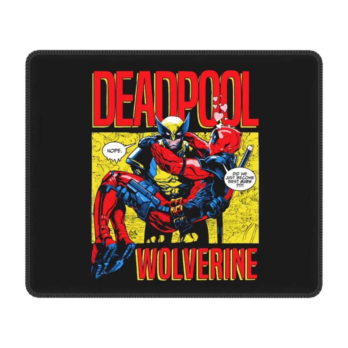 Custom Deadpool Wolverine Cartoon Mouse Pad Non-Slip Rubber Base Gaming Mousepad Accessories Office PC Desk Mat