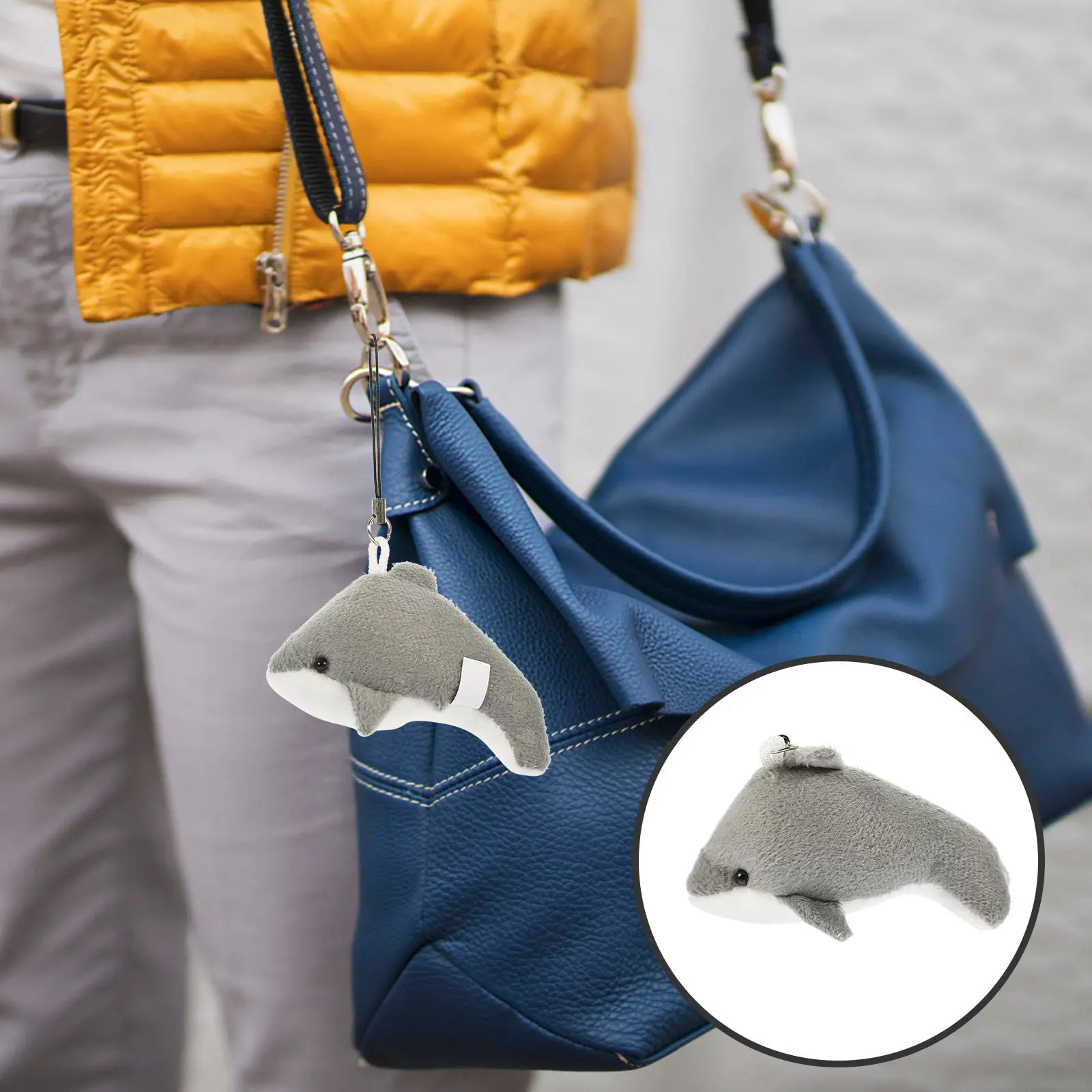 

Набор из 12 маленьких брелоков-дельфинов: декоративные плюшевые аксессуары для сумок, милые портативные брелоки для ключей, очаровательные подвески для ключей