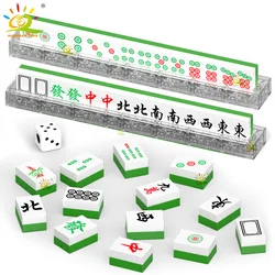 HUIQIBAO 396Pcs Mini Chinese Mahjong Micro Model Building Blocks Children DIY Puzzle Assembly City Diamond Bricks Toys for Kid