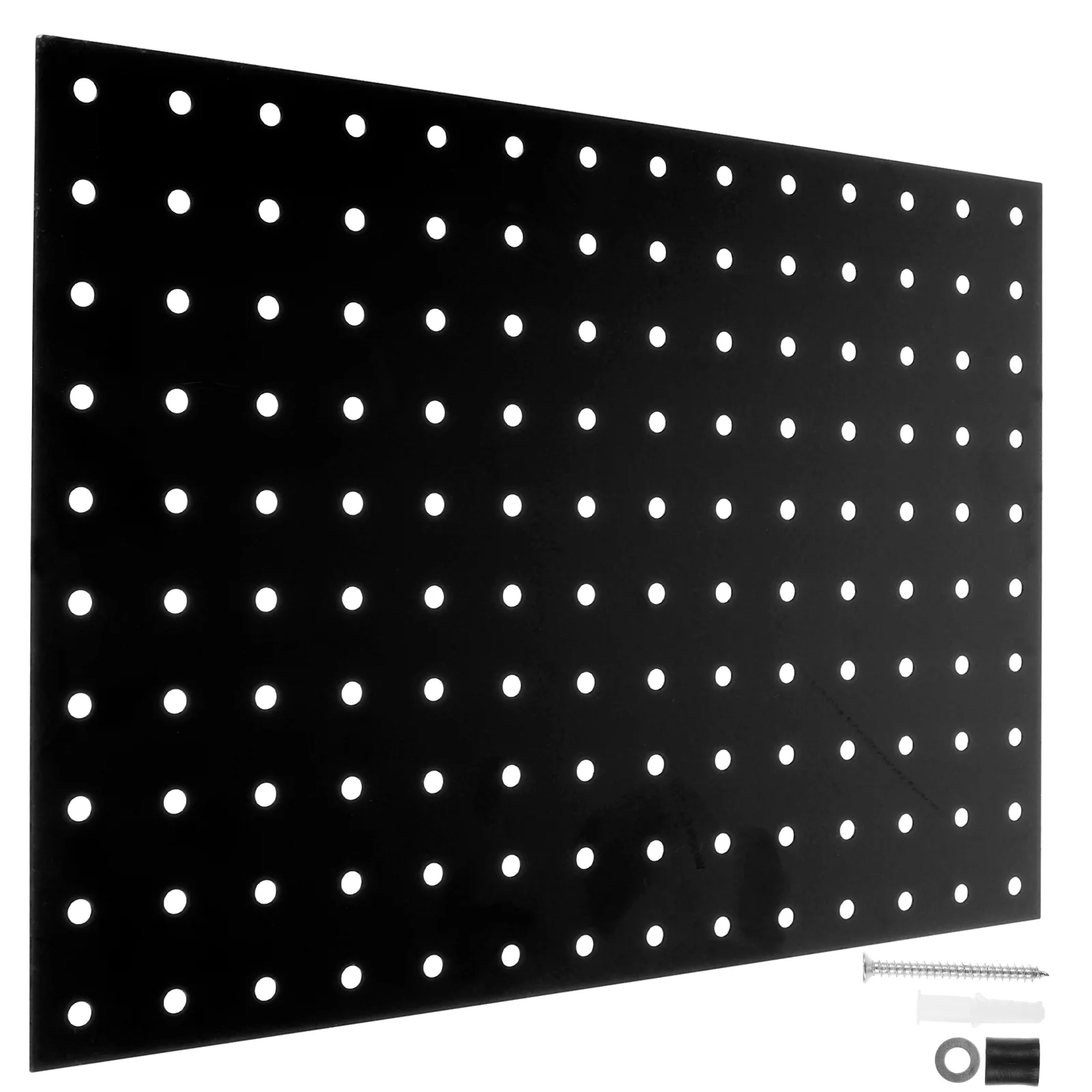 

Peg Board Metal Perforated Tool Organizer Wall Mount Pegboard Panel Garage Black Large