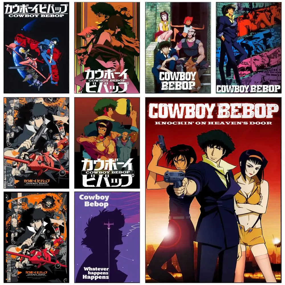 Póster clásico de Jazz Cowboy Bebop, arte HD, pared adhesiva, impermeable, decoración estética para el hogar, sala de estar, dormitorio, bar