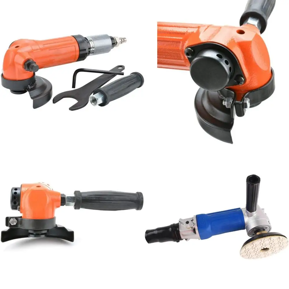 High Torque 4-Inch Pneumatic Angle Grinder, Handheld 100mm Grinder with Pneumatic Hook for Heavy Duty Applications