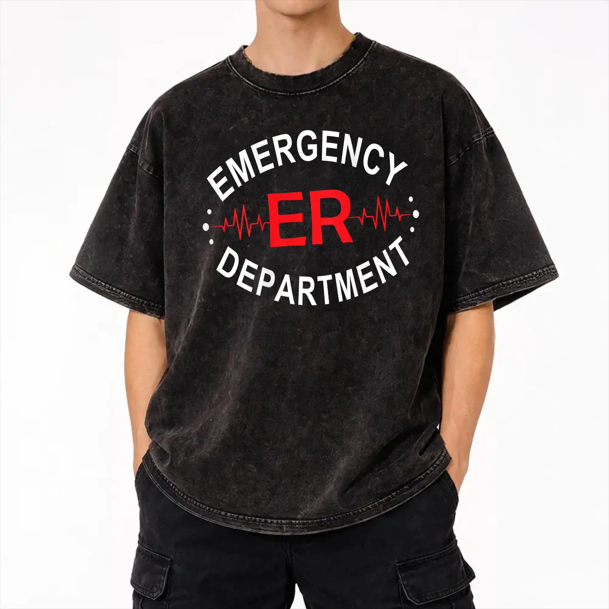 Emergency Department Room Nurse  Washed T Shirts Streetwear Hip Hop Novelty T-Shirts  Tee Shirt Men Women Cotton Harajuku